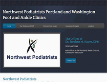 Tablet Screenshot of northwestpodiatrists.com